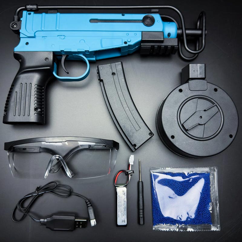 VZ61-Gel-Blaster-blue-accessories