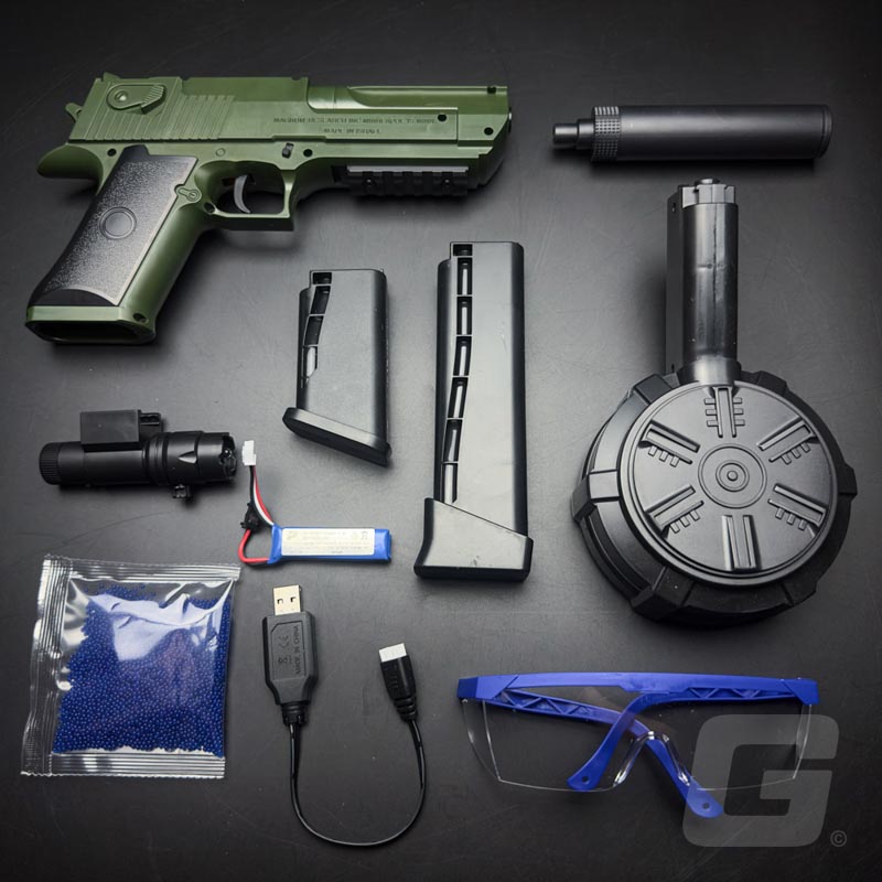 Desert-Eagle-Gel-Blaster-green-accessories